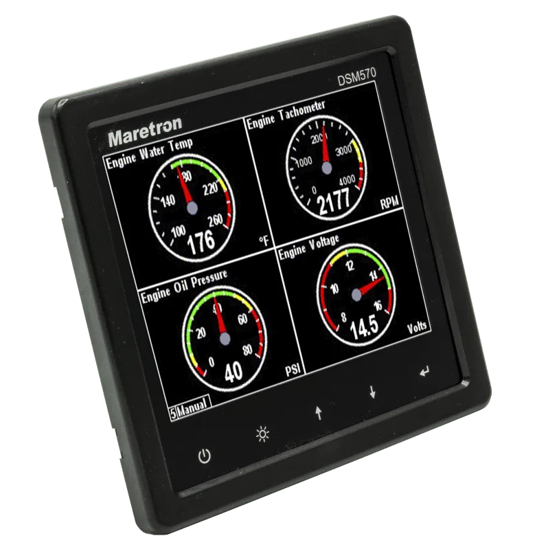 DSM570-01 – MARETRON Sailboat Instrument Kit, Provides NMEA 2000® Instrument/ Navigation/ Vessel Monitoring Data 5-3/...